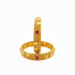 SHAHI CHAUKOR GOLD BANGLES - 22K JEWELLERY
