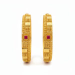 SHAHI CHAUKOR GOLD BANGLES - 22K JEWELLERY