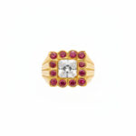 IMPERIAL SQUARE MEN'S GOLD RING - 22K JEWELLERY