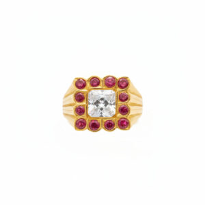 IMPERIAL SQUARE MEN'S GOLD RING - 22K JEWELLERY