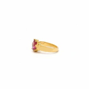 MAROON VALOR MEN'S GOLD RING - 22K JEWELLERY