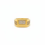 IMPERIAL GRID MEN'S GOLD RING - 22K JEWELLERY