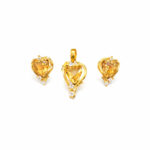 AMOUR GLOW HEART GOLD PENDANT SET - 22K JEWELLERY