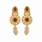 Ratna Pearl Drop Gold Earrings - 22K Jewellery