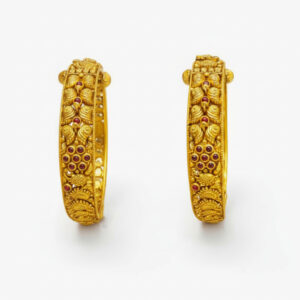 SAANJH FLORAL GOLD BANGLE - 22K JEWELLERY