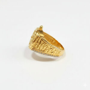 Regal Chrono Men's Gold Ring - 22K Jewellery