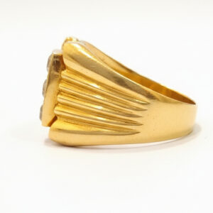 EMPEROR'S GRID MEN'S GOLD RING - 22K JEWELLERY
