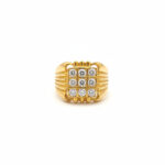 EMPEROR'S GRID MEN'S GOLD RING - 22K JEWELLERY