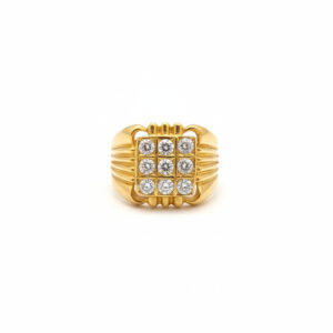 EMPEROR'S GRID MEN'S GOLD RING - 22K JEWELLERY
