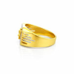 DIVINE COURAGE MEN'S GOLD RING - 22K JEWELLERY