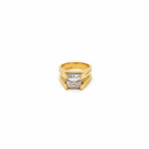 WHITE RADIANCE MEN'S GOLD RING - 22K JEWELLERY