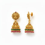 LAKSHMI ANUGRAHA TEMPLE GOLD JHUMKI- 22K JEWELLERY