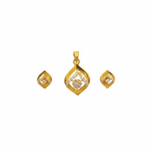 AURELIA SPARKLE GOLD PENDANT SET - 22K JEWELLERY