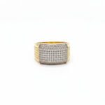 SHIMMER WIDE MEN'S GOLD RING - 22K JEWELLERY