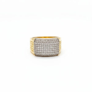 SHIMMER WIDE MEN'S GOLD RING - 22K JEWELLERY