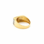TRIPLE ROW BAND MEN'S GOLD RING - 22K JEWELLERY