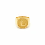 L- MONOGRAM MEN'S GOLD RING - 22K JEWELLERY