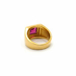 ROYAL CRIMSON MEN'S GOLD RING - 22K JEWELLERY