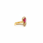 ROSE HALO GRACE GOLD RING - 22K JEWELLERY