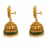 NAVRATNA RAJSI GOLD JHUMKAS- 22K JEWELLERY