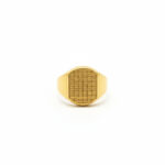 REGAL GRID MEN'S GOLD RING - 22K JEWELLERY