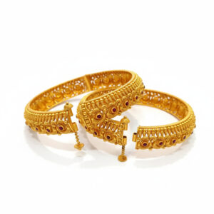 RAJWADI CHAKRA GOLD BANGLES - 22K JEWELLERY