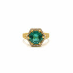 GREEN CROWN ELEGANCE GOLD RING - 22K JEWELLERY