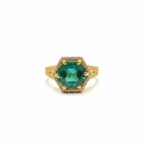 GREEN CROWN ELEGANCE GOLD RING - 22K JEWELLERY