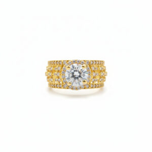 ROYAL GLEAM CZ GOLD RING - 22K JEWELLERY