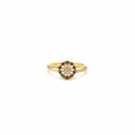 MULTI-GEM GOLD RING - 22K JEWELLERY