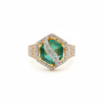 EVERGREEN HEXA CURVE GOLD RING - 22K JEWELLERY