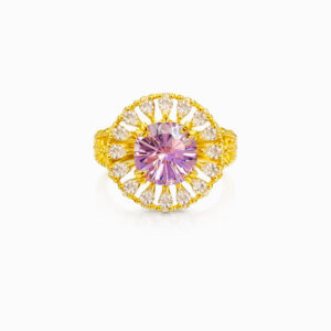 VIOLET BLOOM GOLD RING - 22K JEWELLERY