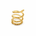 GOLDEN RHYTHM COIL RING - 22K JEWELLERY
