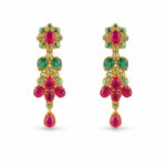 Gulnaar Stone Gold Earrings - 22K Jewellery