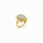 Turtle Crest Men's Gold Ring - 22K Jewellery