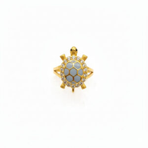Turtle Crest Men's Gold Ring - 22K Jewellery