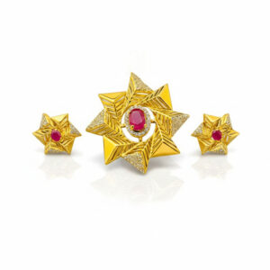 SURYA TARA GOLD PENDANT SET - 22K JEWELLERY