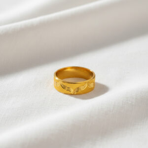 FLOWLINE ELEGANCE MEN'S GOLD RING - 22K JEWELLERY