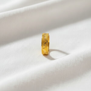 FLOWLINE ELEGANCE MEN'S GOLD RING - 22K JEWELLERY