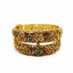 RAJWADI NEELAM GOLD BANGLES - 22K JEWELLERY