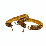 RAJWADI NEELAM GOLD BANGLES - 22K JEWELLERY