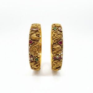 RAJWADI NEELAM GOLD BANGLES - 22K JEWELLERY