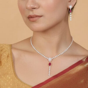 Ruby Radiance Diamond Set - 18K Jewellery