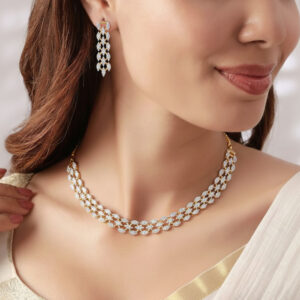 Elegant Layered Diamond Set - 18K Jewellery
