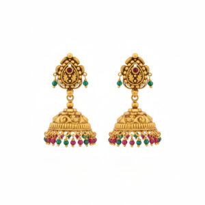 RANGIKA TEMPLE GOLD JHUMKAS- 22K JEWELLERY