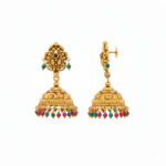 RANGIKA TEMPLE GOLD JHUMKAS- 22K JEWELLERY