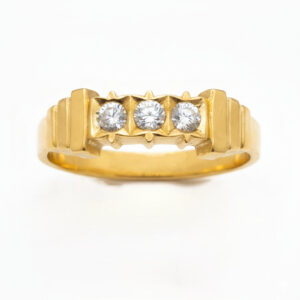 TRINITY CREST MEN'S GOLD RING - 22K JEWELLERY