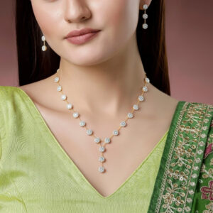 Starlight Bloom Diamond Necklace Set - 18K Jewellery