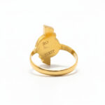 Sparkling Leaf Gold Ring - 22K Jewellery