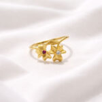 Sun Petal Grace Gold Ring - 22K Jewellery